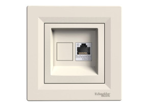 ASFORA Gniazdo komputerowe RJ45 kat.6 krem z ramką EPH4700123 SCHNEIDER ELECTRIC