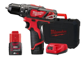 Wiertarko-wkretarka udarowa akumulatorowa 12V 30Nm M12 2Ah z walizką, ładowarką i dwoma akumulatorami, M12BPD-202C 4933441940
