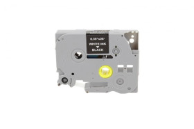 Taśma Tze-325 do drukarki Brother 9mm 8m czarna taśma biały nadruk