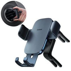 Uchwyt do samochodu na kratkę okrągłą, Szary, Baseus SUJS030013