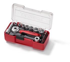 Zestaw nasadek rozmiar napędu 1/4 cala elementy: 15 Teng Tools typ napędu Kwadratowy