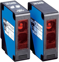 Czujniki fotoelektryczne w obudowie prostokątnej SICK Przełącznik światła/światła ciemnego, PNP zakres 0 → 60 m.