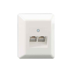 Rutenbeck 13010130 Network outlet Surface-mount Pure white CAT 3