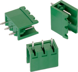 Pin header, 2 pole, pitch 5.08 mm, straight, green, 691311500002