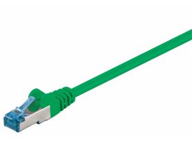 Kabel Patchcord CAT 6a S/FTP PIMF RJ45/RJ45 0.25m zielony