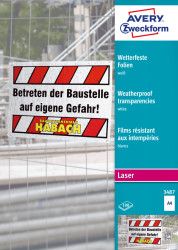 3487 A4/WEATHERPROOF / 100 SHEETS