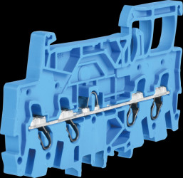 2001-1404 4-conductor feed-through terminal, 18 A 0.25 - 1.5 mm² blue