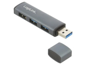 UA0395 Hub USB, USB A gniazdo x3, USB A wtyk, USB 3.2, PnP, aluminiowy