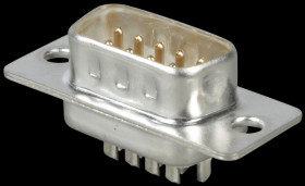 D-SUB plug, 9-pin, solder bucket