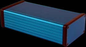 Aluminum enclosure, (L x W x H) 160 x 78 x 43 mm, blue, IP54, 1455K1601BU