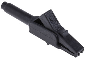 Zacisk krokodylkowy 15A izolowany 6mm Czarny Hirschmann Test & Measurement