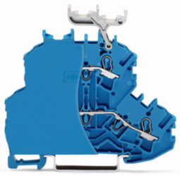 Feed-through/feed-through terminal block, spring-clamp connection, 0.25-4.0 mm², 2 pole, 24 A, 8 kV, blue, 2002-2234/099-000