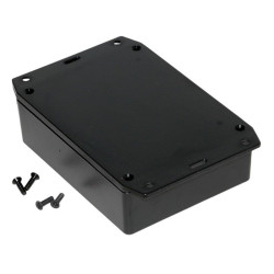 1591XXGFLBK Hammond Multipurpose Black FRABS Enclosure Flanged Lid 121 x 94 x 38mm