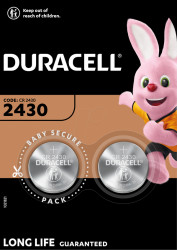 152090 Lithium button cell, CR2430, 3 V, 24.5 x 3.0 mm, pack of 2