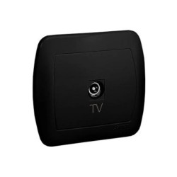 Simon Akord Gniazdo antenowe pojedyncze. Montaż na łapki lub wkręty czarny AAK3/49