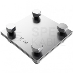 Złącze odgromowe do bednarki 2P (75x75mm, dwie płytki, 4xM8) ocynk galwaniczny KM GROM