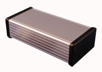 GAL1455K1602 Obudowa z aluminium wymiary: 160x78x43mm - dekle czarne z tworzywa