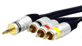 Vitalco Jkd80 Kabel Audio Aux Mini Jack 3,5Mm 4-Polowy (Wtyk) / 3X Rca Cinch...