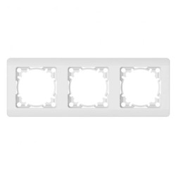 Ramka potrójna, Silva, biała / 46428