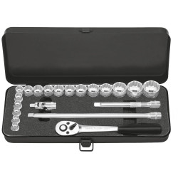 Matador 31159211 Socket Wrench Set 3/8&quot; 21-Piece Oil-Resistant Foam