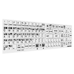 Keyboard Sticker "Commodore 64" (white)