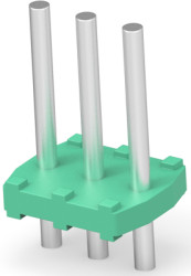 PCB terminal, 3 pole, pitch 3.5 mm, AWG 26-14, 2 A, pin, green, 1986718-3