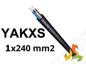 Kabel YAKXS 1x240 mm2 RM (0,6/1 kV) ziemny aluminiowy (bębnowy) KA0011033 PRYSMIAN