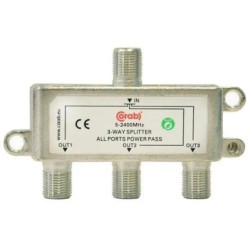 Rozgałęźnik sygnału splitter 5-2400Mhz 3 wyjścia power pass CORAB