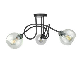 Lampa sufitowa nowoczesna 3xE27 EVIE BLACK
