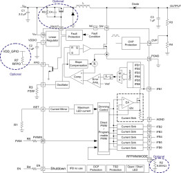 WLED driver for notebooks with PWM interface and programmable PWM dimming