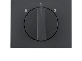 BERKER K.1 Płytka czołowa z pokrętłem do wyłącznika 3-pozycyjnego bez pozycji "0" antracyt mat 1088710600 HAGER