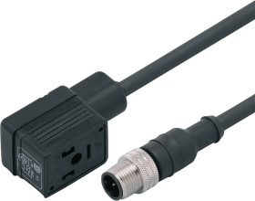 ifm Electronic E11422 Złącze męskie zaworowe z kablem formowanym E11422, B standard, styki: 3, 3, 24 V DC/AC, 1 szt.