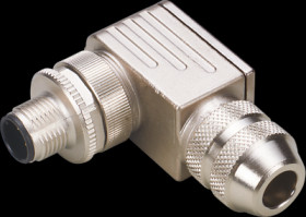 Plug, M12, 4 pole, screw connection, angled, E12287