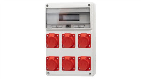 Rozdzielnica Legato 16M - Gniazda 3X16a 5P, 3X32a 5P /16 Modułów/