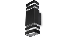 Lampa Ogrodowa Kinkiet Elewacyjny Góra Dół Gu10 Czarny Protea Lumiled