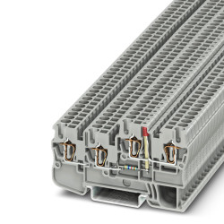 Podkładka termiczna Phoenix Contact poziomy: Potrójny 28 → 12AWGObudowa ze sprężyną STIO 2.5/3-2B/L-LA24RD/O-M