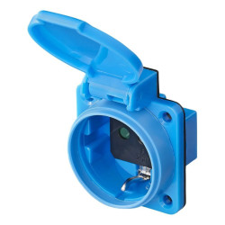 Gniazdo 230V SCHUKO 16A SCHUCKO montażowe do obudowy z klapką