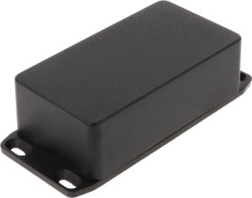 Aluminum die cast enclosure, (L x W x H) 113 x 60 x 38 mm, black (RAL 9005), IP54, 1590B2FLBK