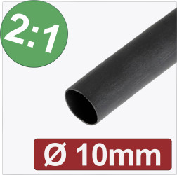 Quadrios 24CA266 Rurka termokurczliwa bez kleju 24CA266, 2:1, od 10 mm do 5 mm, 1 m