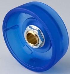 Rotary knob, 6 mm, PC, blue, Ø 33 mm, H 14 mm, B8233066