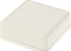 ABS device enclosure, (L x W x H) 66 x 66 x 28 mm, light gray (RAL 7035), IP54, 1593JGY