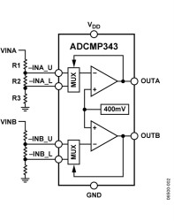 Dual 0.275% Comparator and Reference with Programmable Hysteresis