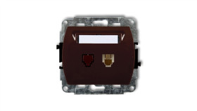 Trend Gniazda Telefoniczne Pojedyncze 1Xrj11, 4-Stykowy Brązowy 4Gt-1