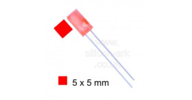 LED - 5 x 5mm square RED