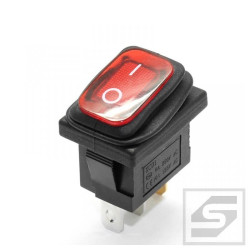 Przelącznik hermetyczny KCD1R-230V 6A/250VAC; podśw. czerwony;ON-OFF;