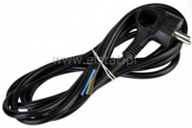 Kabel sieciowy jednostr. 1,5m ( 3x1.5mm czarny kąt