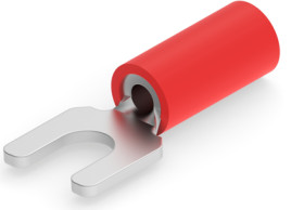 Insulated forked cable lug, 0.3-1.42 mm², AWG 22 to 16, M3.5, red, 320665