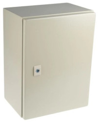 Szafka ścienna rozdzielcza RAL 7032, materiał: Stal, IP66, 400 x 300 x 210mm, RS PRO