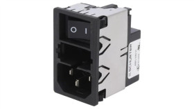 Kmf1.1261.11Złącze Zasilające Ac Gniazdo Męskie 6A 250Vac Iec 60320 Kmf