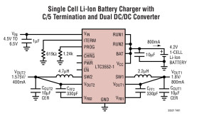 Standalone Linear Li-Ion Battery Charger and Dual Synchronous Buck Converter